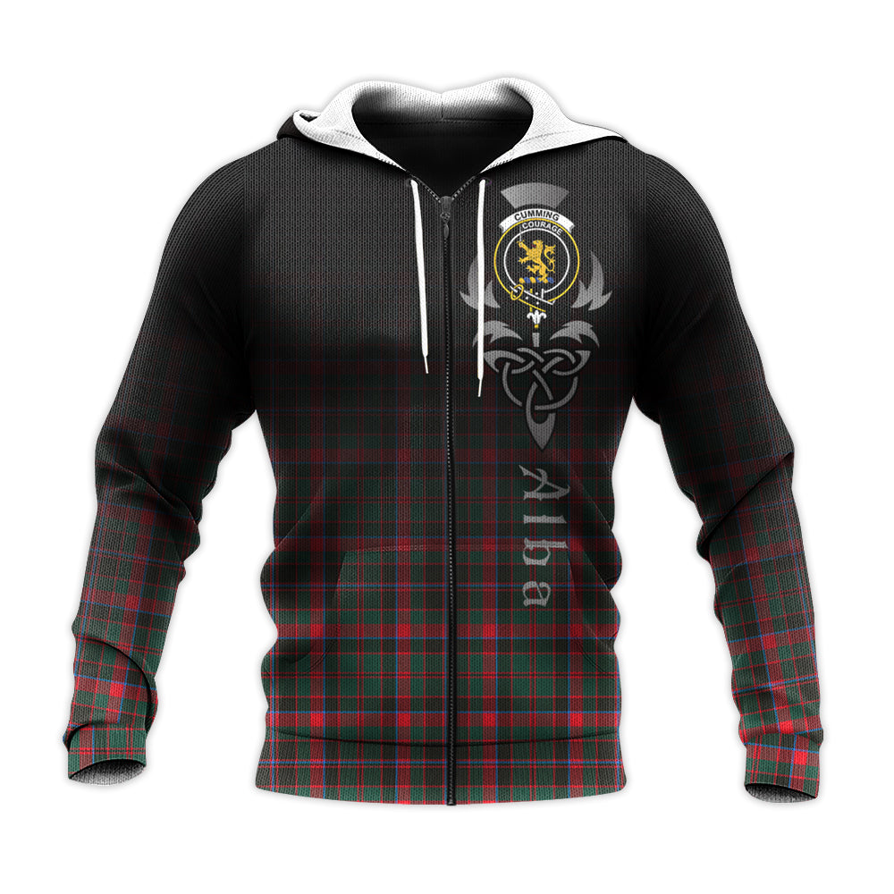 Printivon Cumming Hunting Modern Tartan Crest Alba Celtic Hoodie