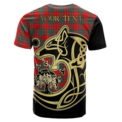 Printivon Cumming Modern Crest Celtic Wolf Tartan T Shirt Custom Your Text