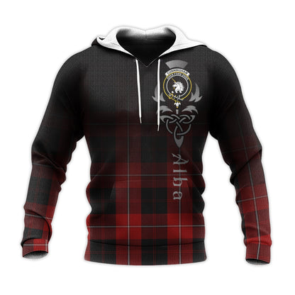 Printivon Cunningham Tartan Crest Alba Celtic Hoodie