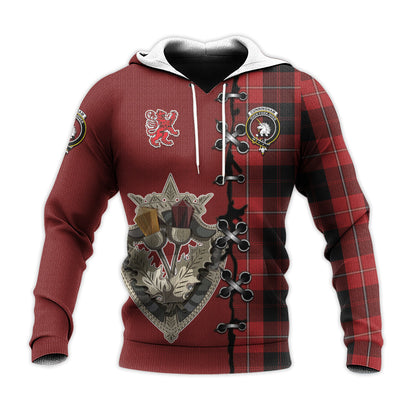 Printivon Cunningham Tartan Hoodie Lion Rampant And Celtic Thistle Style