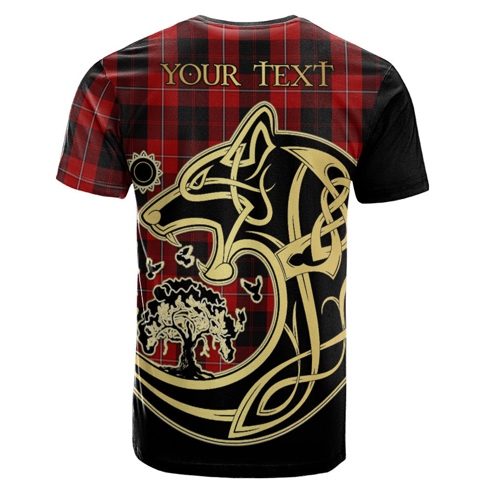Printivon Cunningham Crest Celtic Wolf Tartan T Shirt Custom Your Text