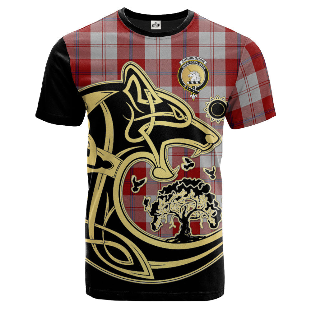 Printivon Cunningham Dress Crest Celtic Wolf Tartan T Shirt Custom Your Text