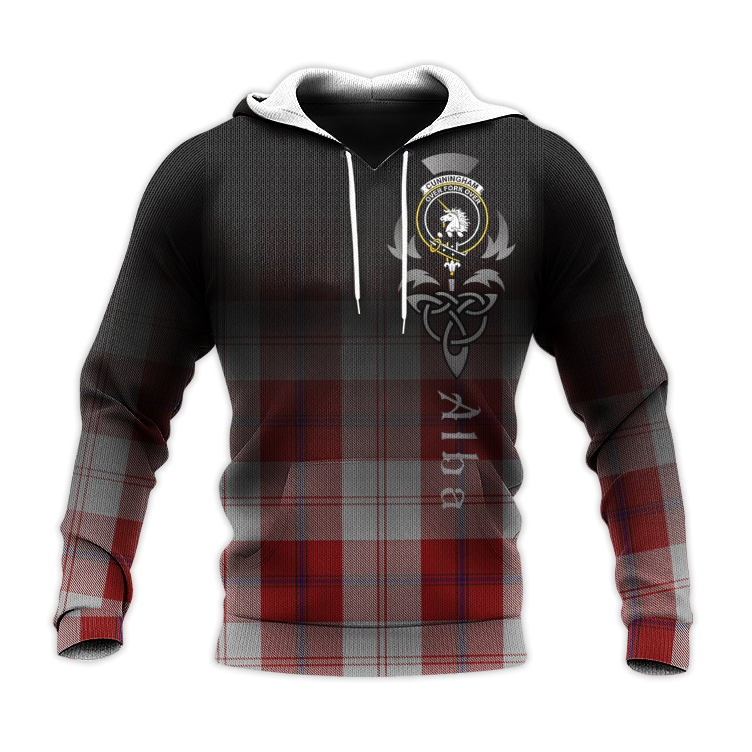 Printivon Cunningham Dress Tartan Crest Alba Celtic Hoodie