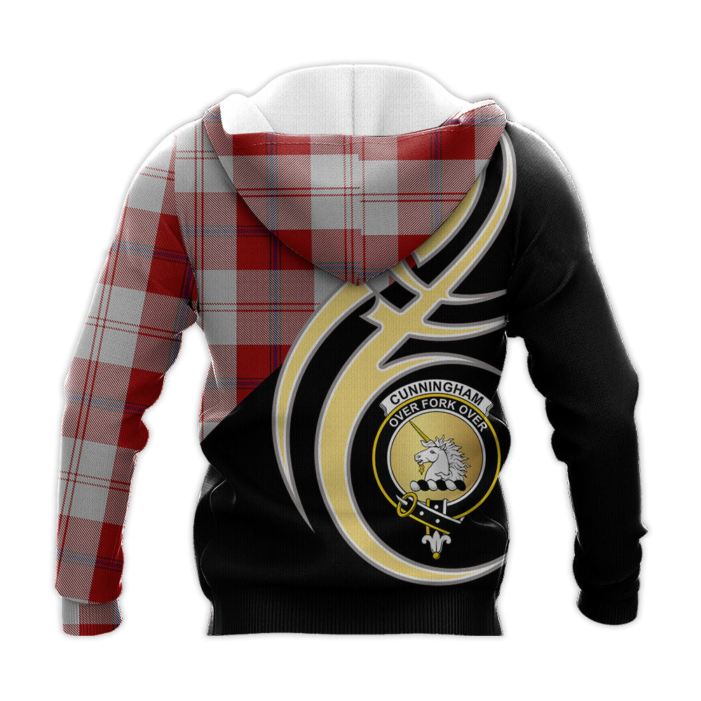Printivon Cunningham Dress Clan Believe In Me Crest Tartan Knitted Hoodie Custom Your Text