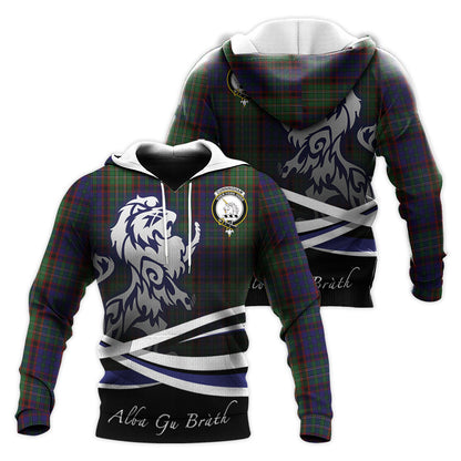 Printivon Cunningham Hunting Tartan Scottish Lion Hoodie