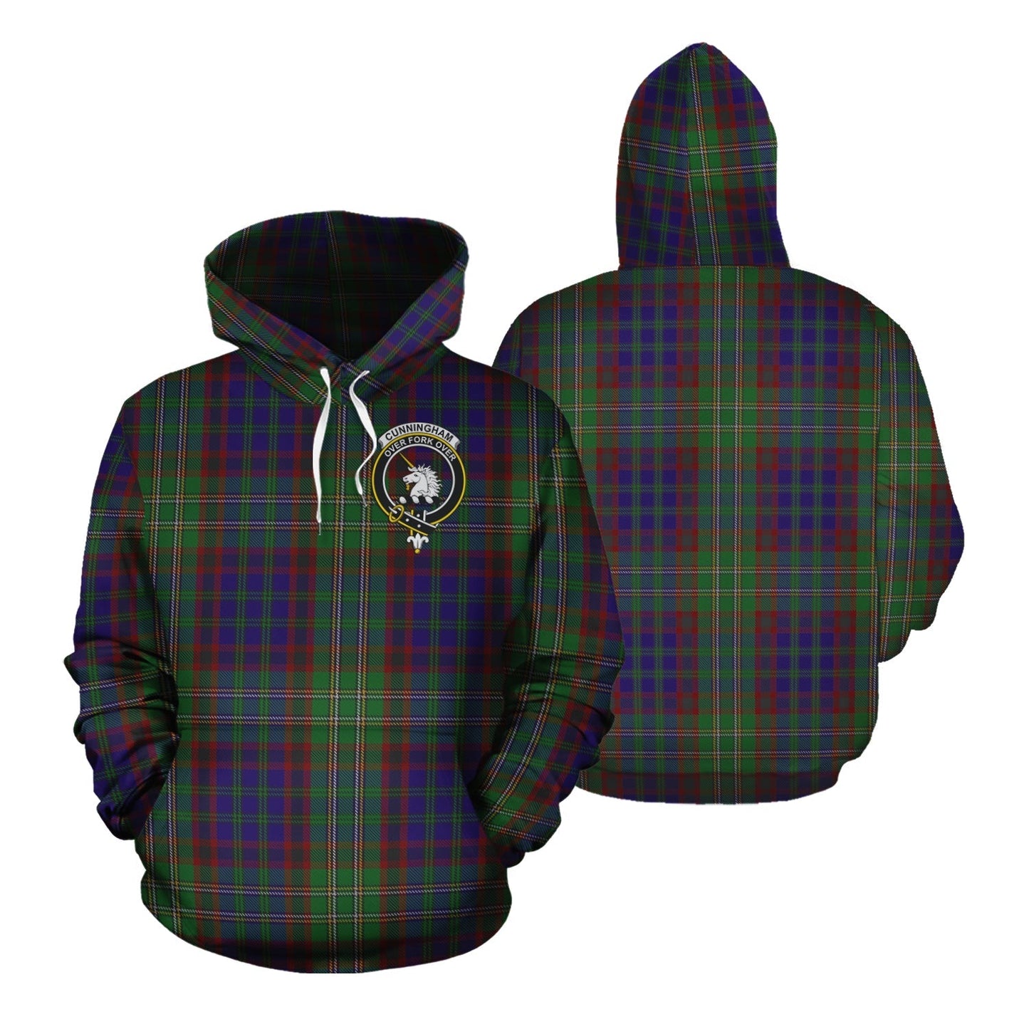 Printivon Cunningham Hunting Tartan Hoodie
