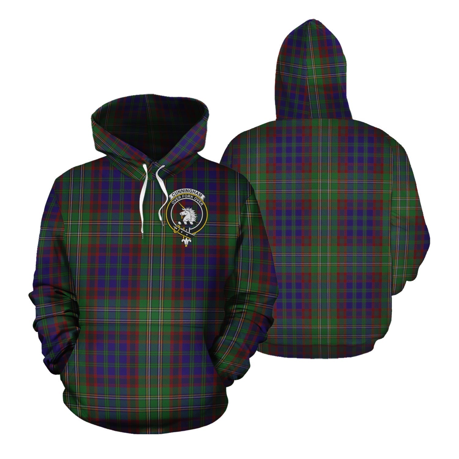 Printivon Cunningham Hunting Tartan Hoodie