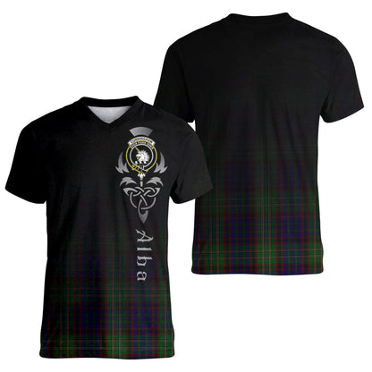 Printivon Cunningham Hunting Tartan Crest Alba Celtic T Shirt