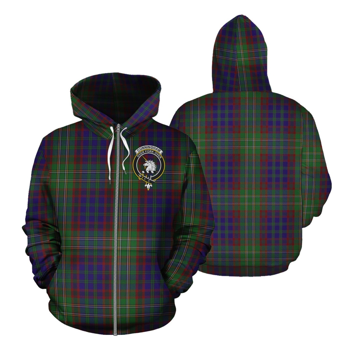 Printivon Cunningham Hunting Tartan Hoodie