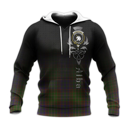 Printivon Cunningham Hunting Modern Tartan Crest Alba Celtic Hoodie