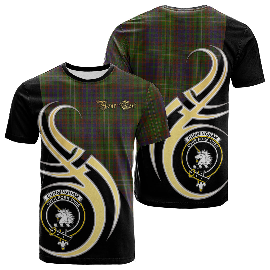 Printivon Cunningham Hunting Modern Tartan Crest Believe In Me T Shirt