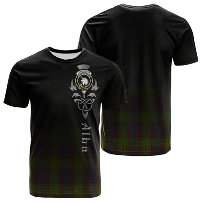 Printivon Cunningham Hunting Modern Tartan Crest Alba Celtic T Shirt