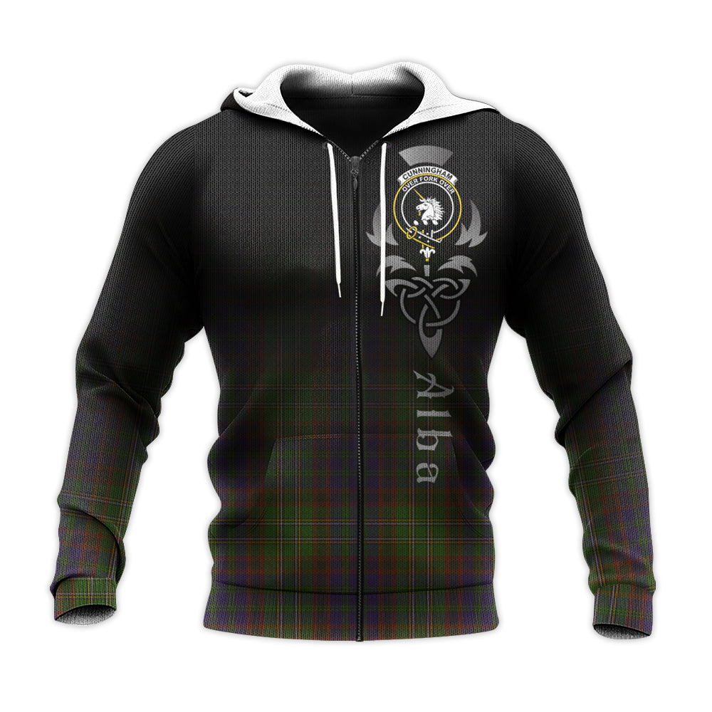 Printivon Cunningham Hunting Modern Tartan Crest Alba Celtic Hoodie