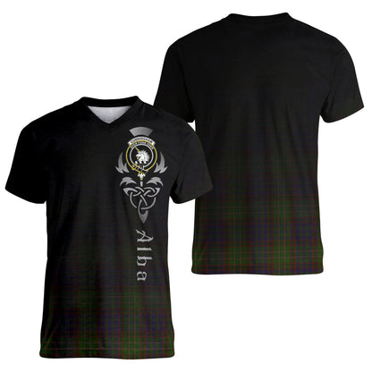Printivon Cunningham Hunting Modern Tartan Crest Alba Celtic T Shirt