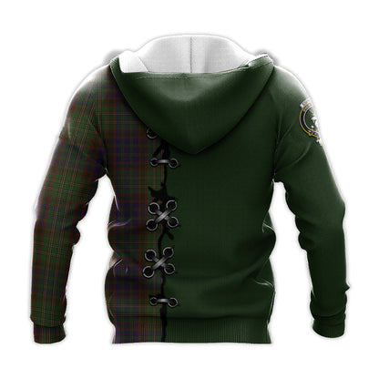 Printivon Cunningham Hunting Modern Tartan Hoodie Lion Rampant And Celtic Thistle Style