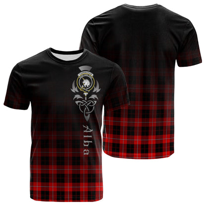 Printivon Cunningham Modern Tartan Crest Alba Celtic T Shirt