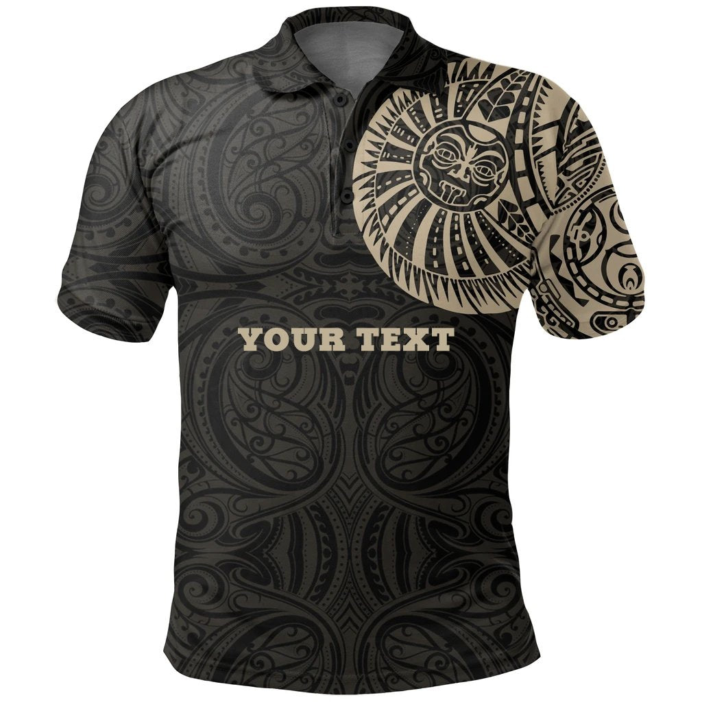 Maori Polo Shirt, Maori Warrior Tattoo Golf Shirts Tan - Customized