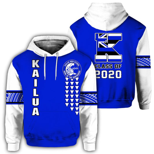 Custom Text Personalized Hawaii Hoodie Kailua High Custom Your Class Pullover Hoodie AH
