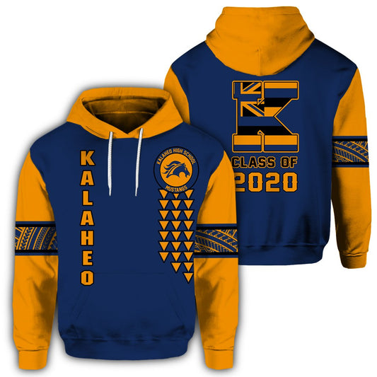 Custom Text Personalized Hawaii Hoodie Kalaheo High Custom Your Class Pullover Hoodie AH