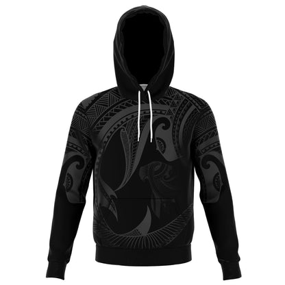 Hawaii Hoodie Polynesian Hammerhead Shark Gray
