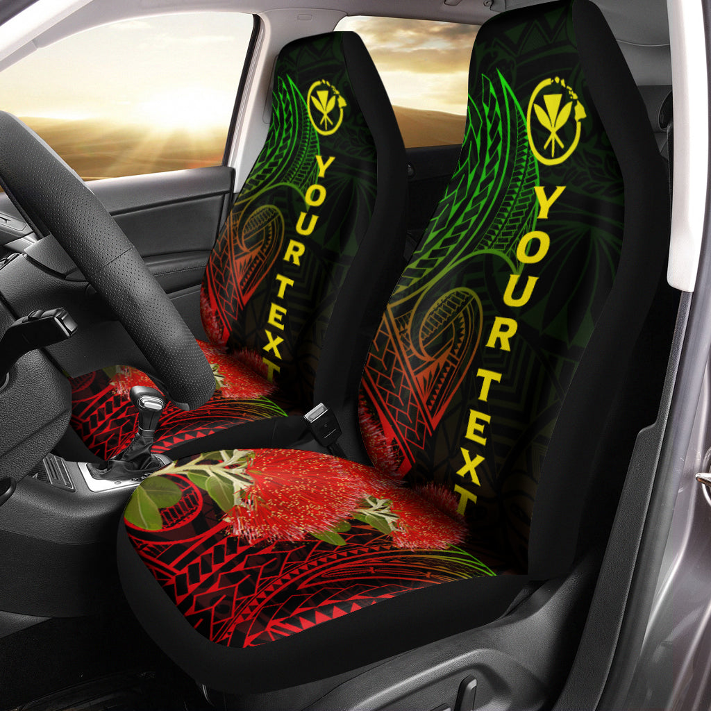 (Custom Personalised) Hawaii Polynesian Car Seat Covers Ohia Lehua