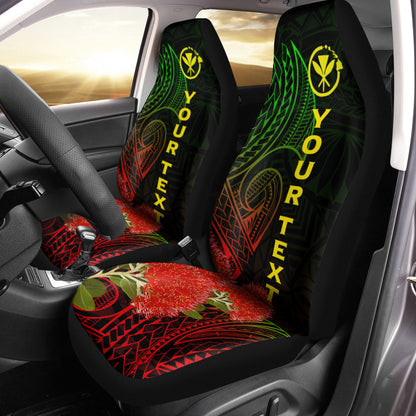 (Custom Personalised) Hawaii Polynesian Car Seat Covers Ohia Lehua
