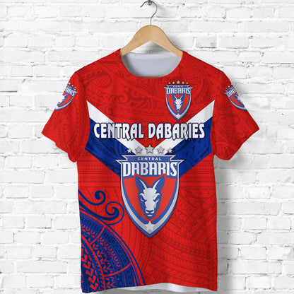 Papua New Guinea Central Dabaries T Shirt Rugby - Red