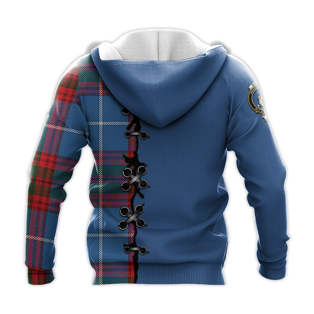 Printivon Dalmahoy Tartan Hoodie Lion Rampant And Celtic Thistle Style