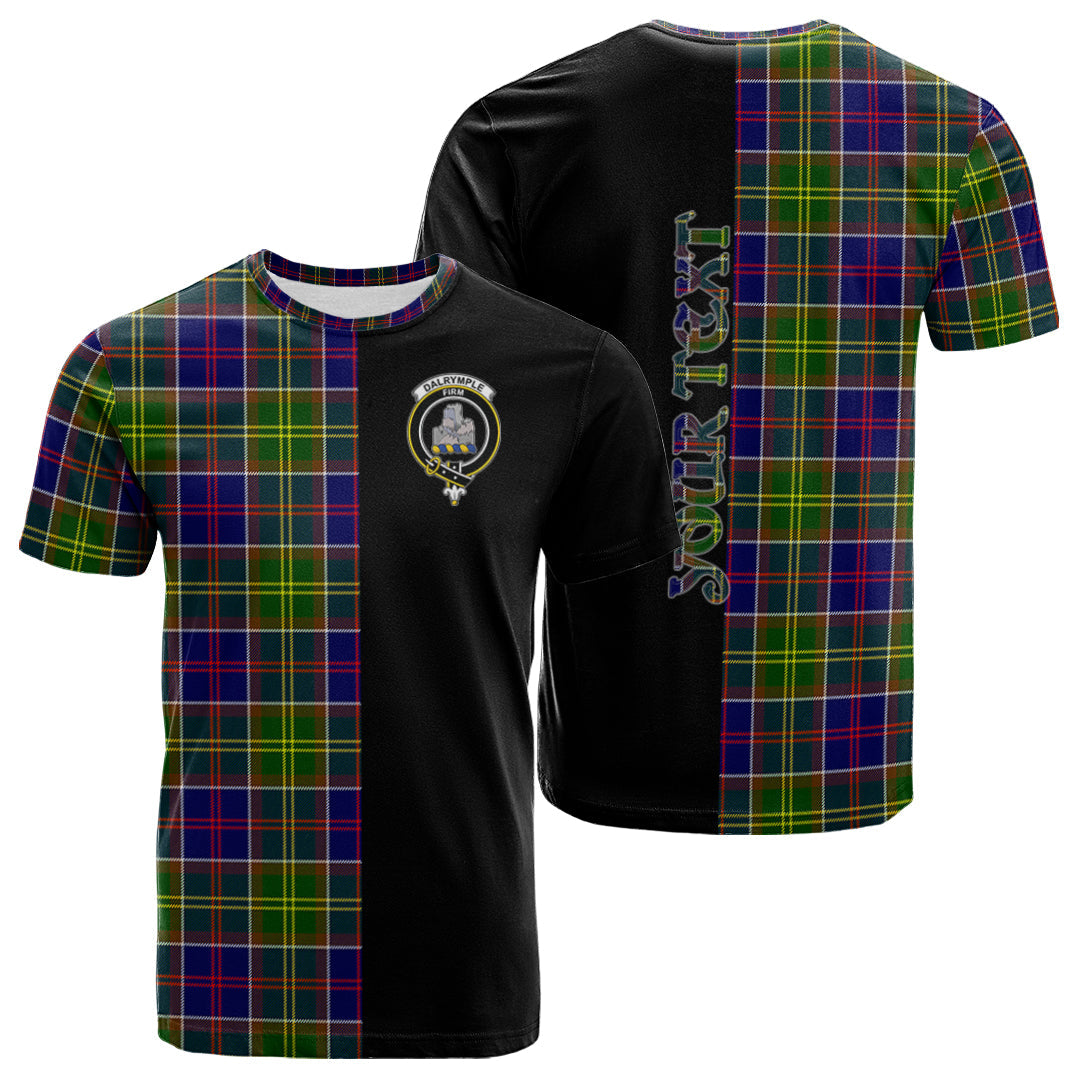 Printivon Dalrymple Tartan Personalize Half T shirt