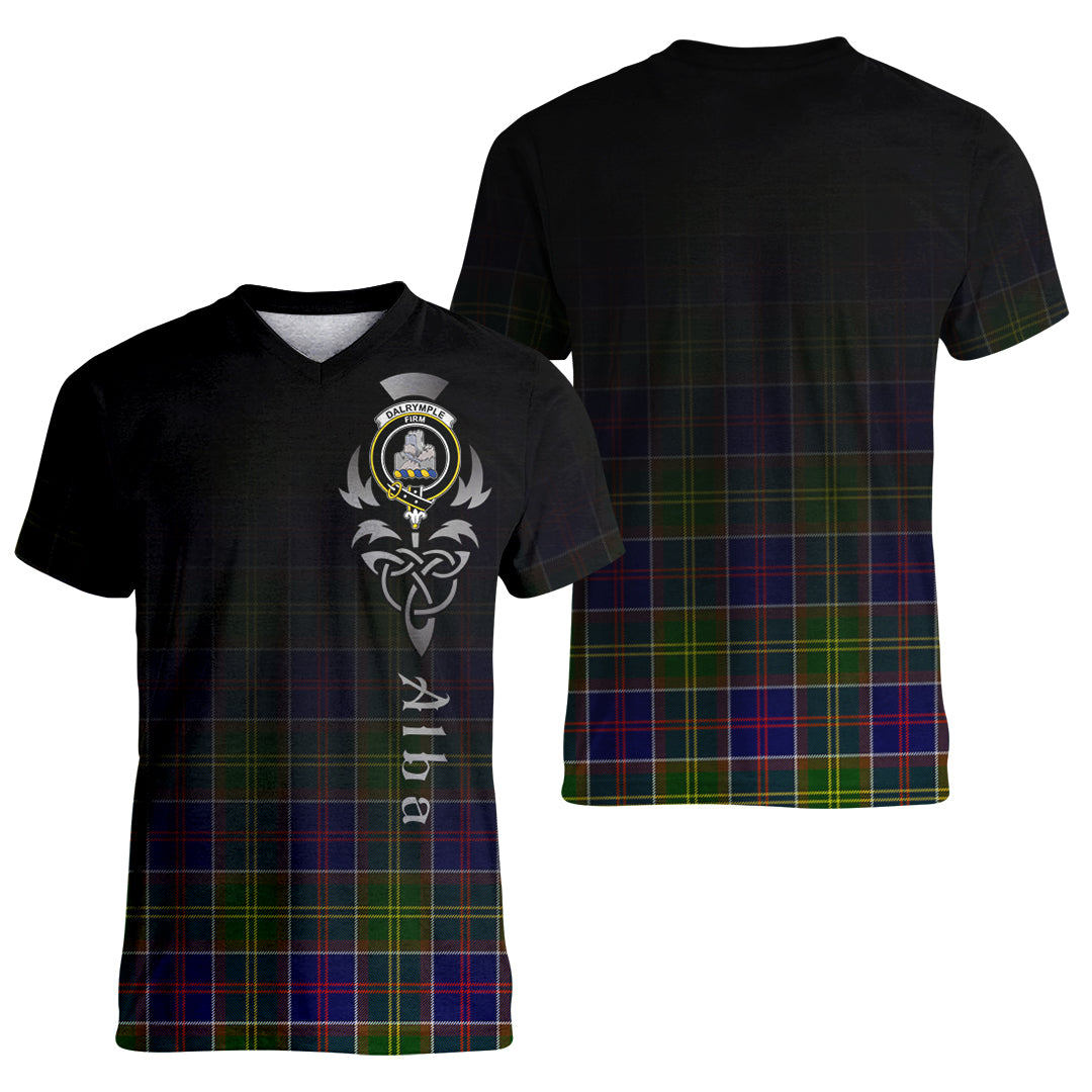 Printivon Dalrymple Tartan Crest Alba Celtic T Shirt