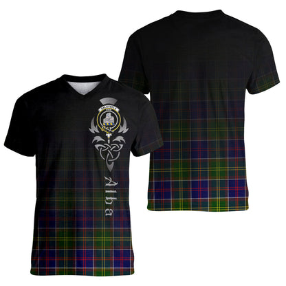Printivon Dalrymple Tartan Crest Alba Celtic T Shirt