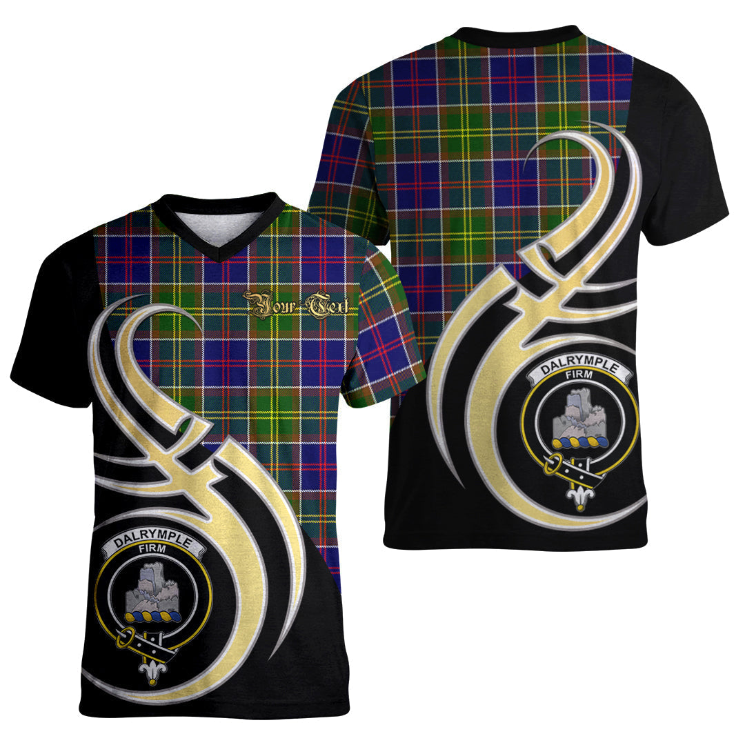 Printivon Dalrymple Tartan Crest Believe In Me T Shirt