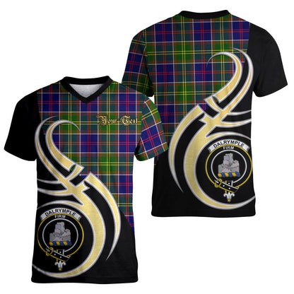Printivon Dalrymple Tartan Crest Believe In Me T Shirt