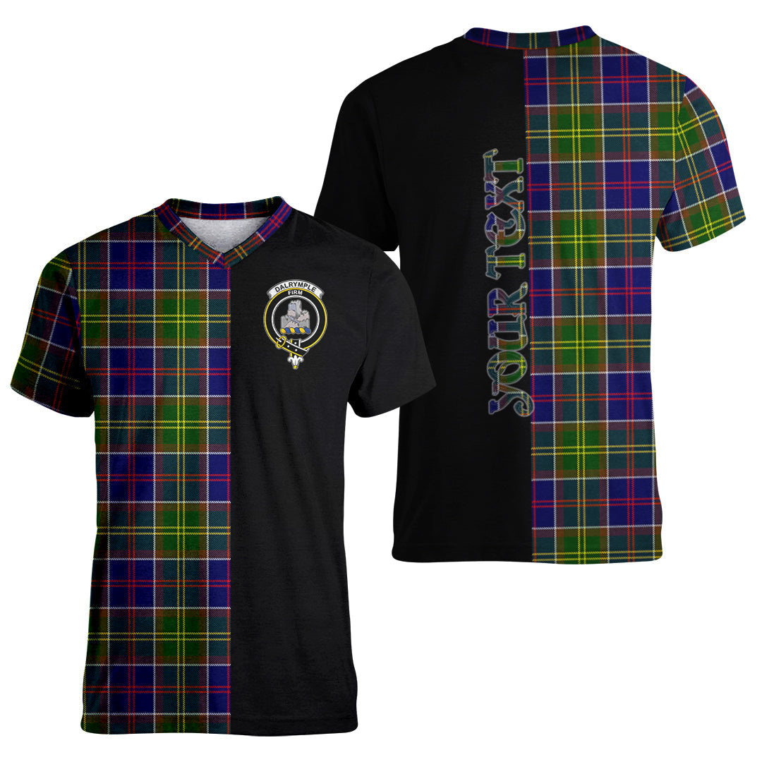 Printivon Dalrymple Tartan Personalize Half T shirt