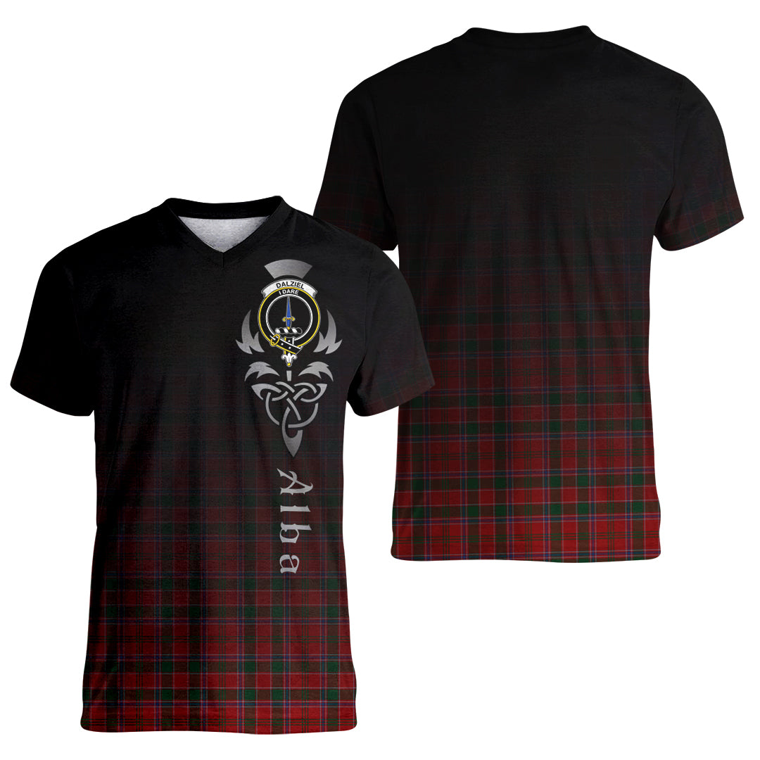 Printivon Dalziel Tartan Crest Alba Celtic T Shirt