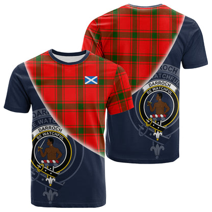Printivon Darroch Tartan Scottish Crest T Shirt
