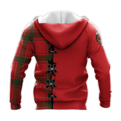 Printivon Darroch Tartan Hoodie Lion Rampant And Celtic Thistle Style