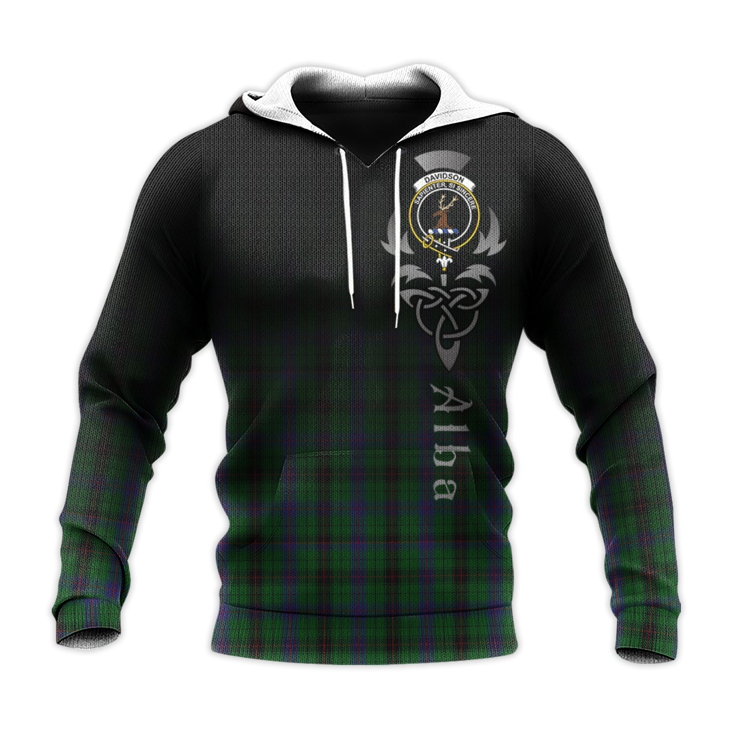 Printivon Davidson Tartan Crest Alba Celtic Hoodie