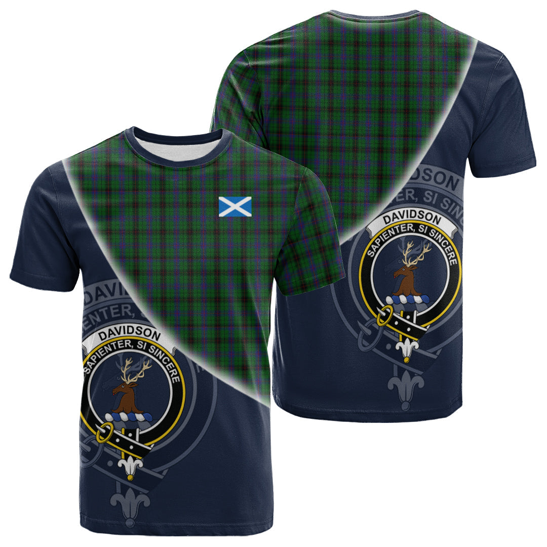 Printivon Davidson Tartan Scottish Crest T Shirt
