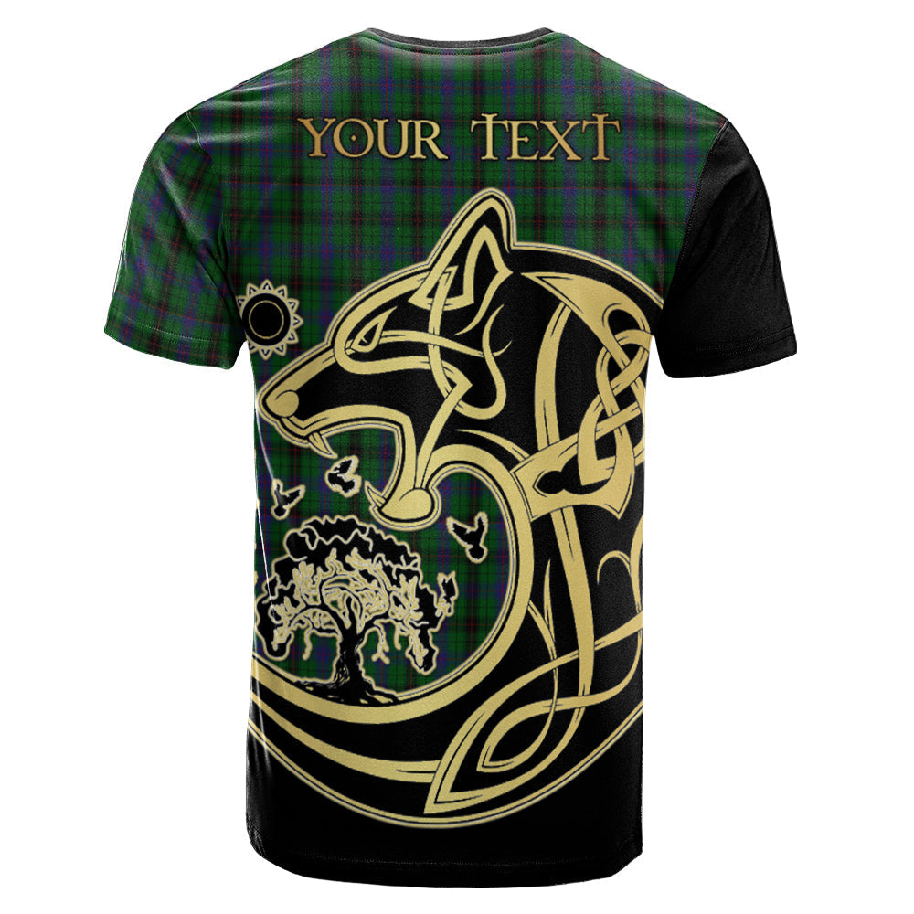 Printivon Davidson Crest Celtic Wolf Tartan T Shirt Custom Your Text