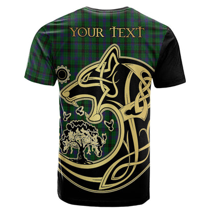 Printivon Davidson Crest Celtic Wolf Tartan T Shirt Custom Your Text