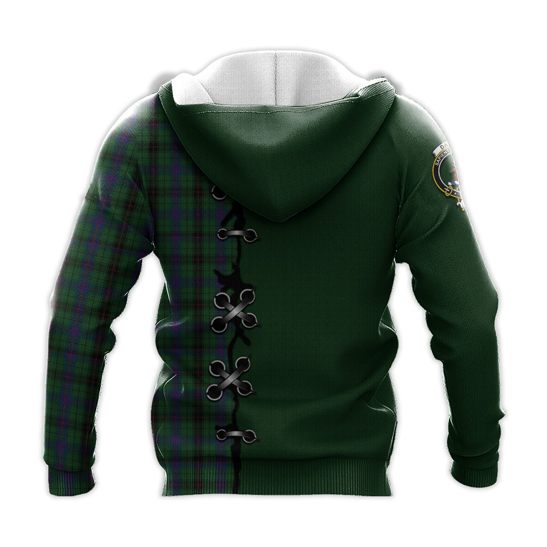 Printivon Davidson Tartan Hoodie Lion Rampant And Celtic Thistle Style