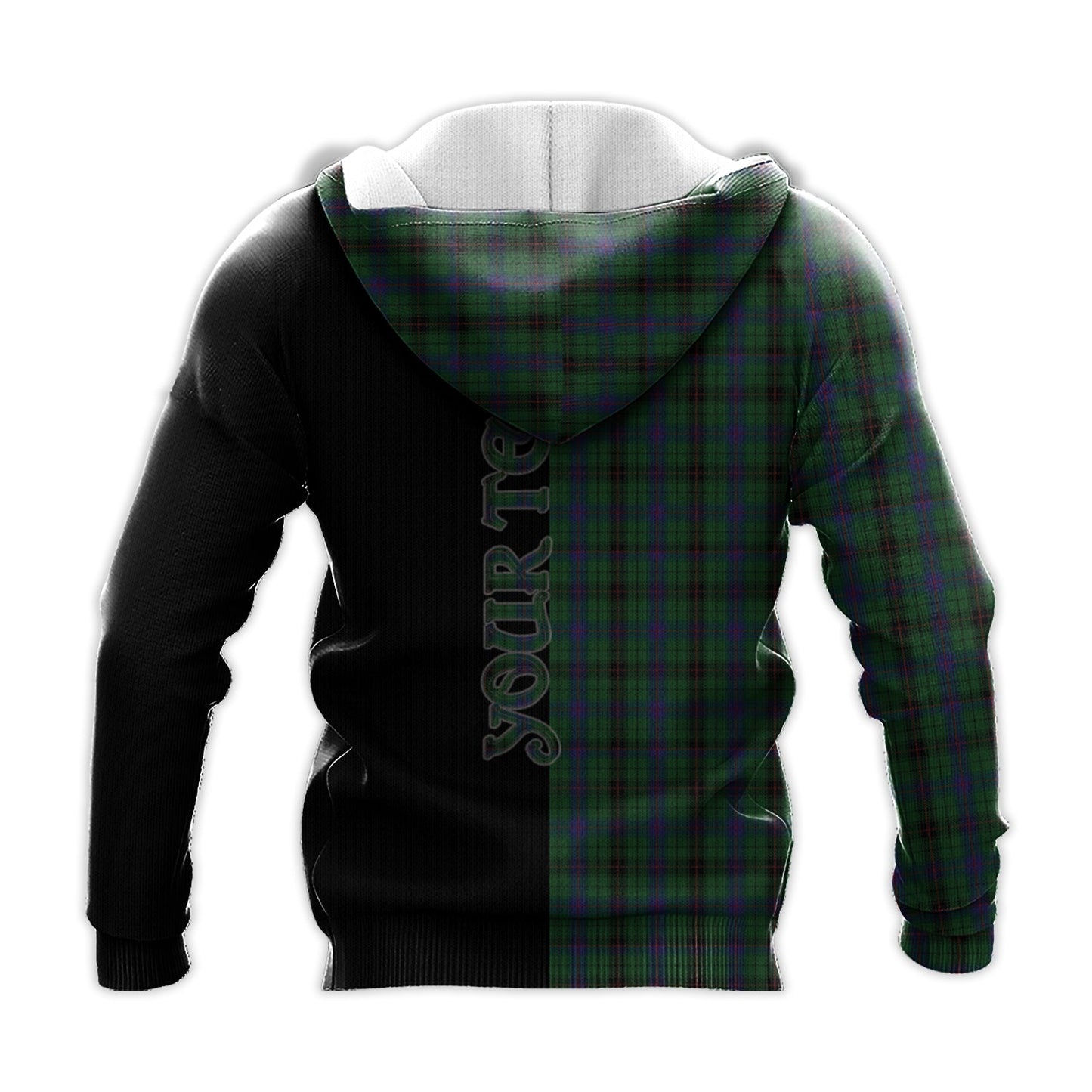 Printivon Davidson Tartan Personalize Half Hoodie