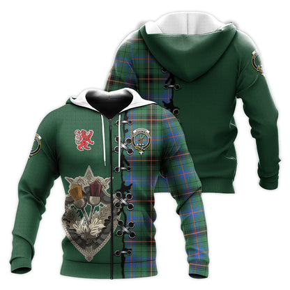 Printivon Davidson Ancient Tartan Hoodie Lion Rampant And Celtic Thistle Style