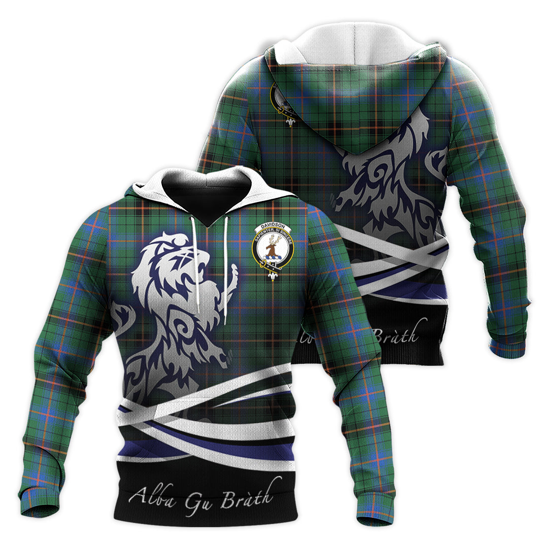 Printivon Davidson Ancient Tartan Scottish Lion Hoodie