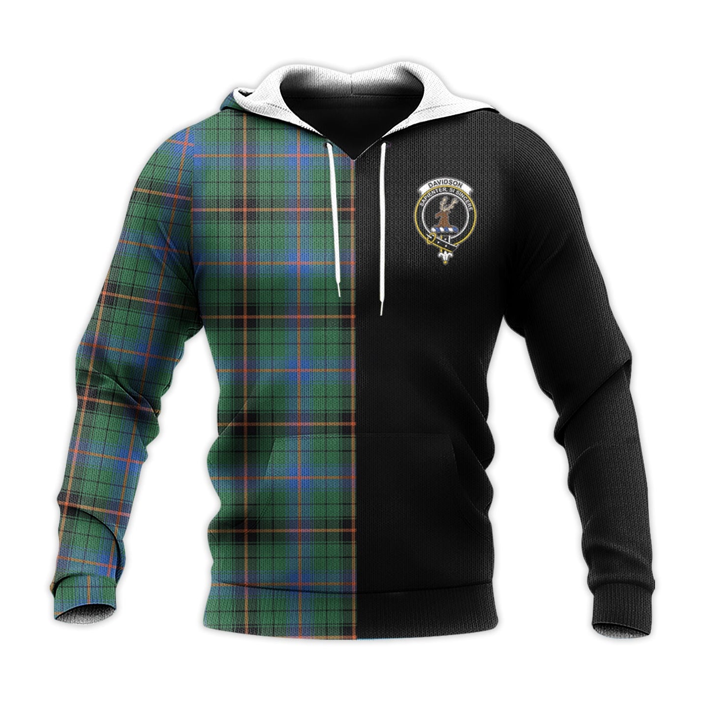Printivon Davidson Ancient Tartan Personalize Half Hoodie