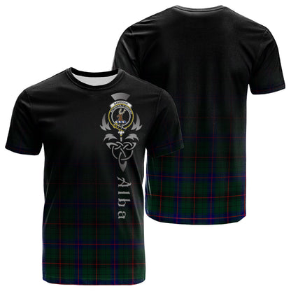 Printivon Davidson Modern Tartan Crest Alba Celtic T Shirt