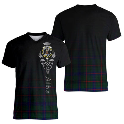 Printivon Davidson Modern Tartan Crest Alba Celtic T Shirt