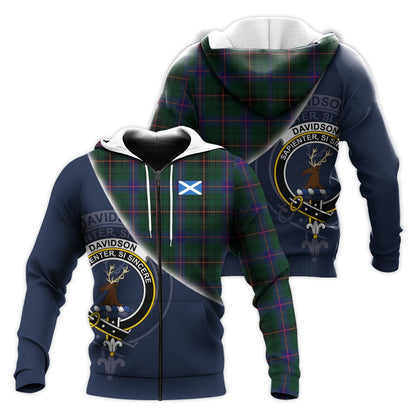 Printivon Davidson Modern Tartan Scottish Crest Hoodie