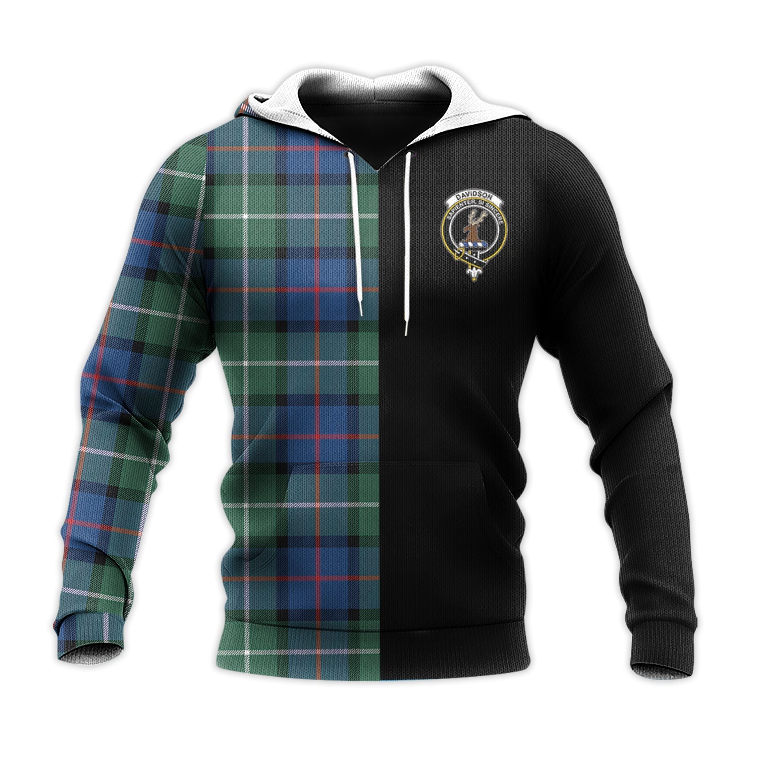 Printivon Davidson Of Tulloch Tartan Personalize Half Hoodie